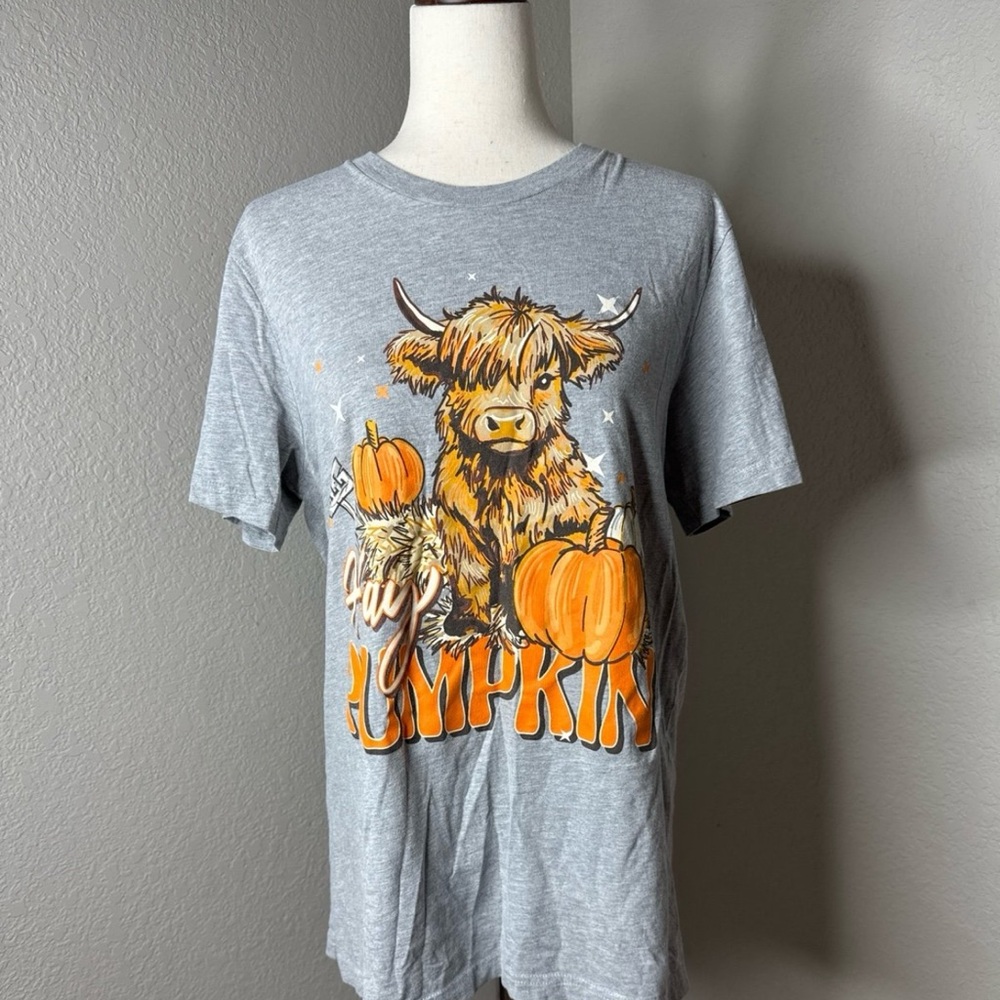 fall cow tee - Picture 5 of 7